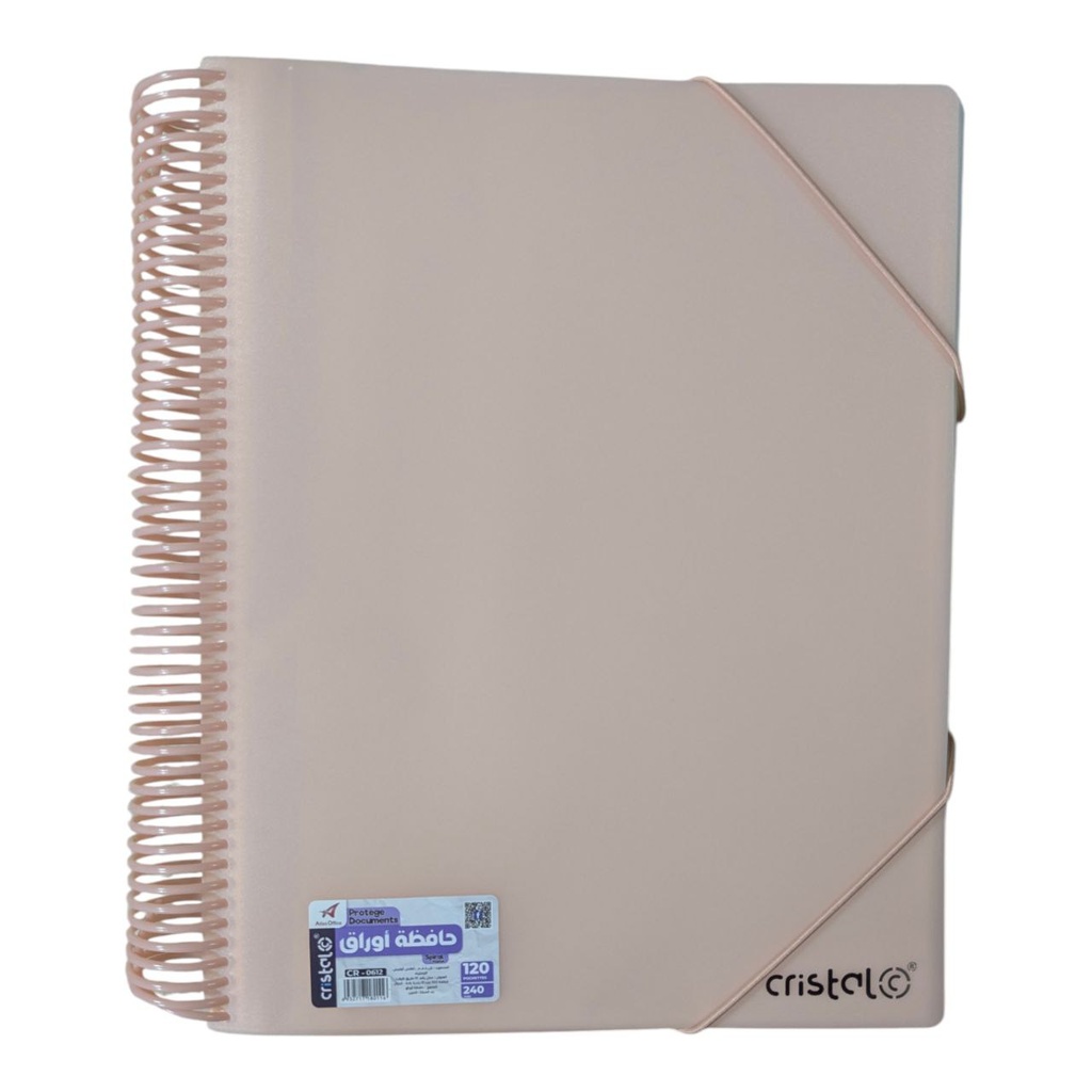 PORTE VUES SPIRAL PASTAL  120P 240V REF CR-0612 CRISTAL 