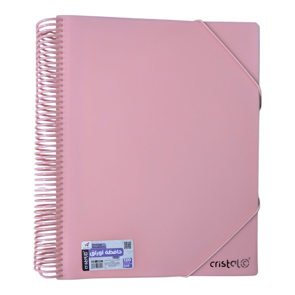 PORTE VUES SPIRAL PASTAL  120P 240V REF CR-0612 CRISTAL 