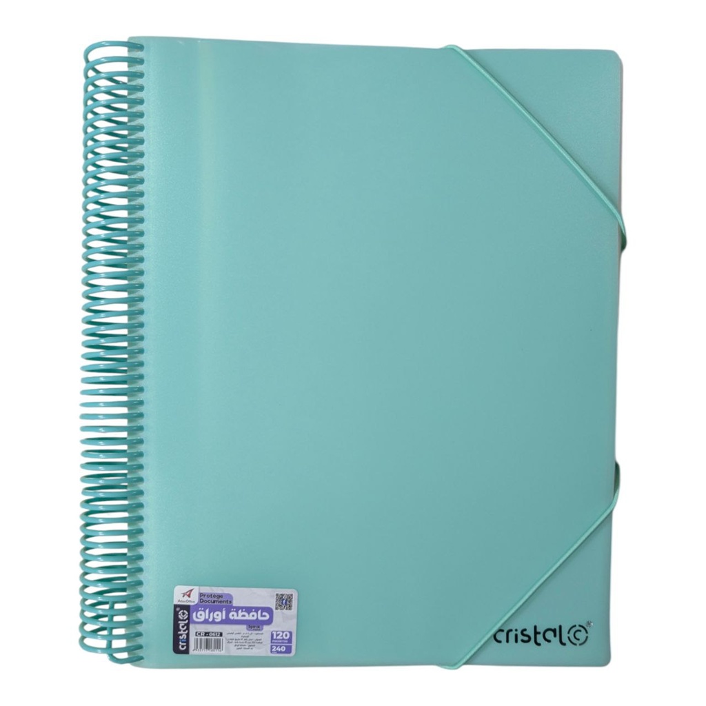 PORTE VUES SPIRAL PASTAL  120P 240V REF CR-0612 CRISTAL 