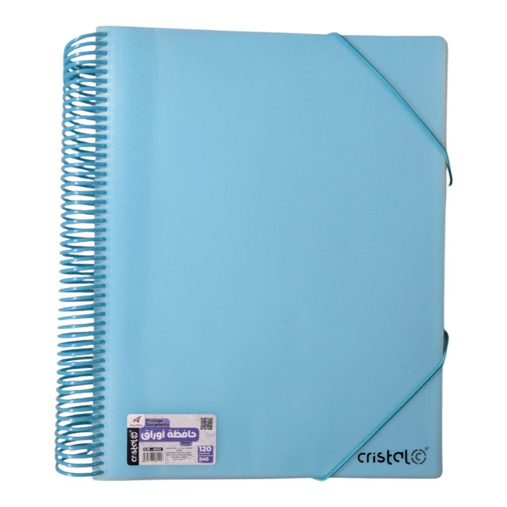 PORTE VUES SPIRAL PASTAL  120P 240V REF CR-0612 CRISTAL 