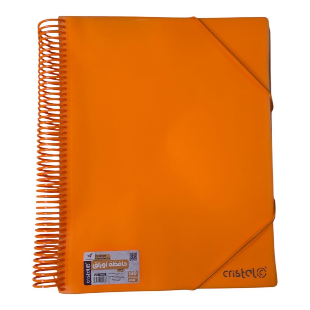 PORTE VUES SPIRAL NEON 120P 240V REF CR-412 CRISTAL 