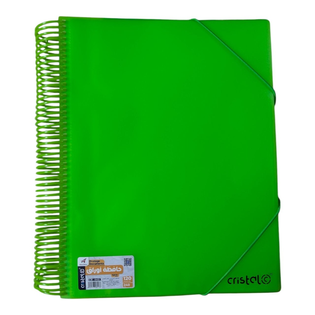 PORTE VUES SPIRAL NEON 120P 240V REF CR-412 CRISTAL 