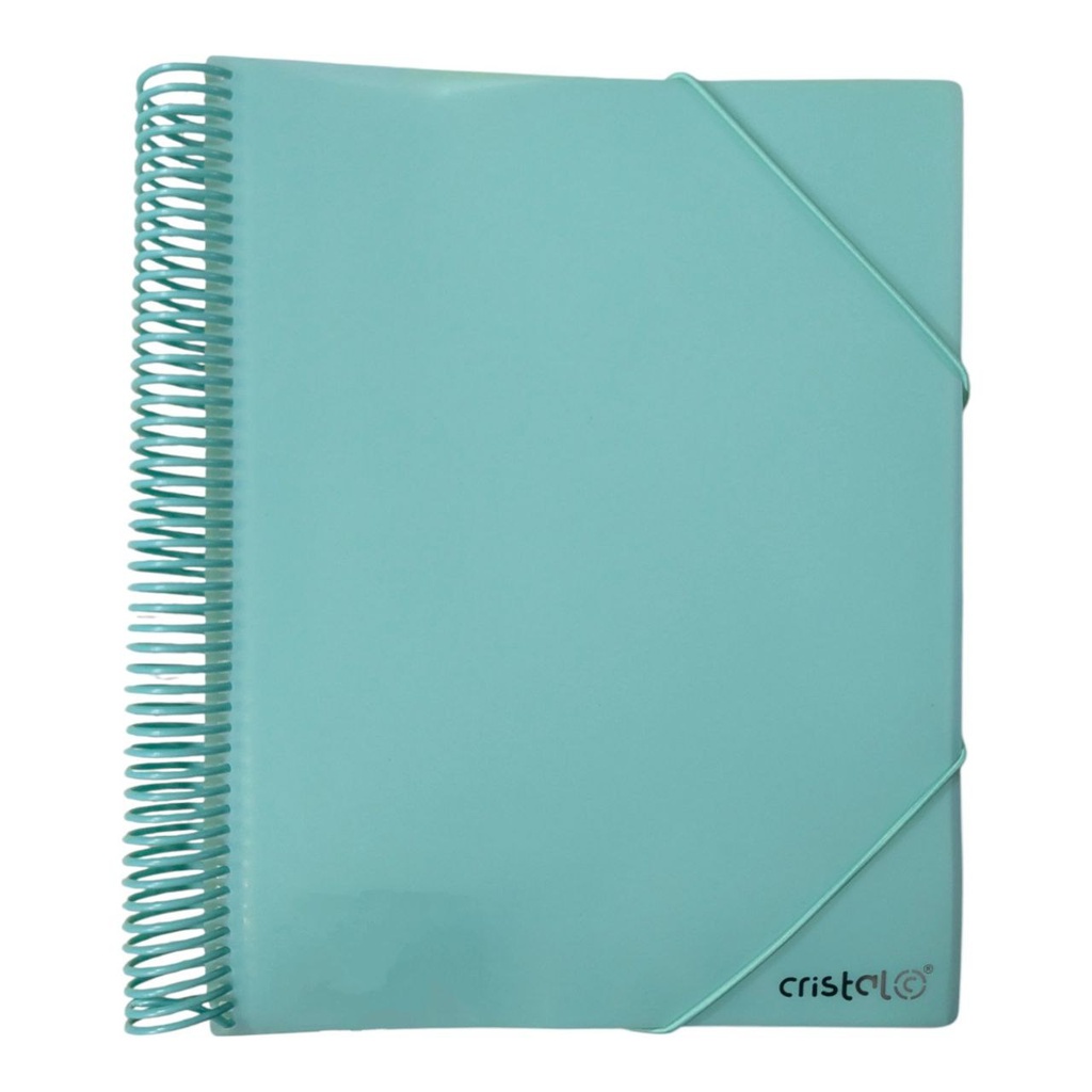 PORTE VUES SPIRAL PASTEL  20P 40V REF CR-0602  CRISTAL 