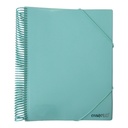 PORTE VUES SPIRAL PASTEL  20P 40V REF CR-0602  CRISTAL 