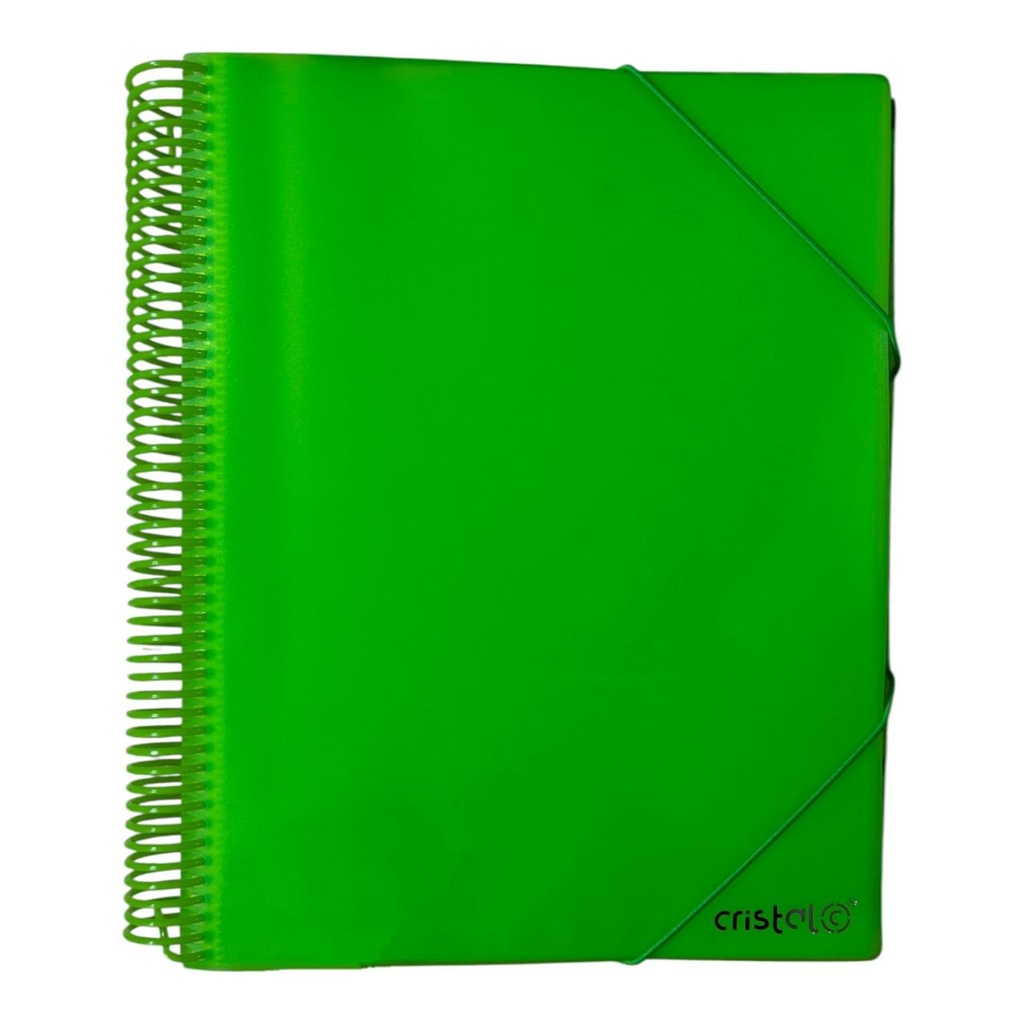 PORTE VUES SPIRAL NEON 20P 40V REF CR-0402 CRISTAL 