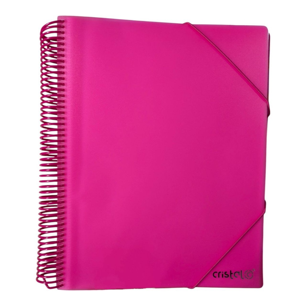 PORTE VUES SPIRAL NEON 40P 80V REF CR-0404 CRISTAL 