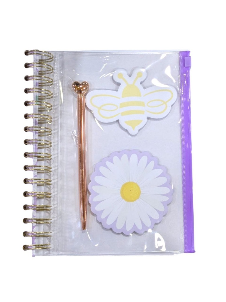 NOTEBOOK FANTAISIE AVEC STYLO ET POST IT