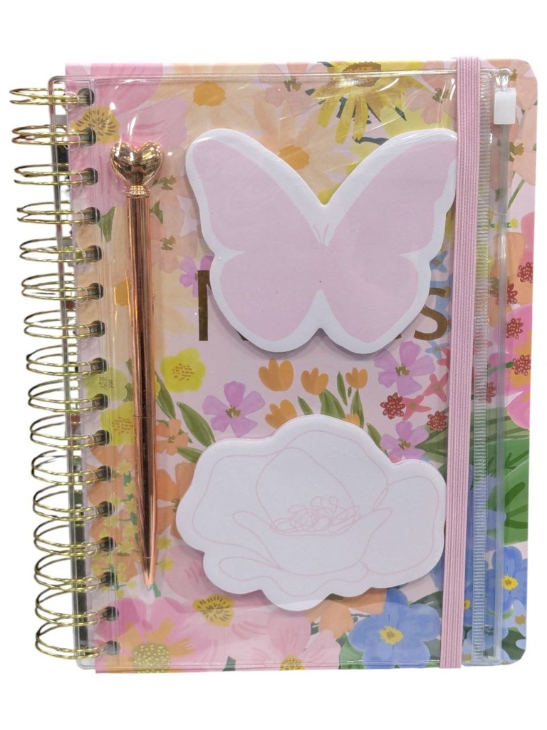 NOTEBOOK FANTAISIE AVEC STYLO ET POST IT