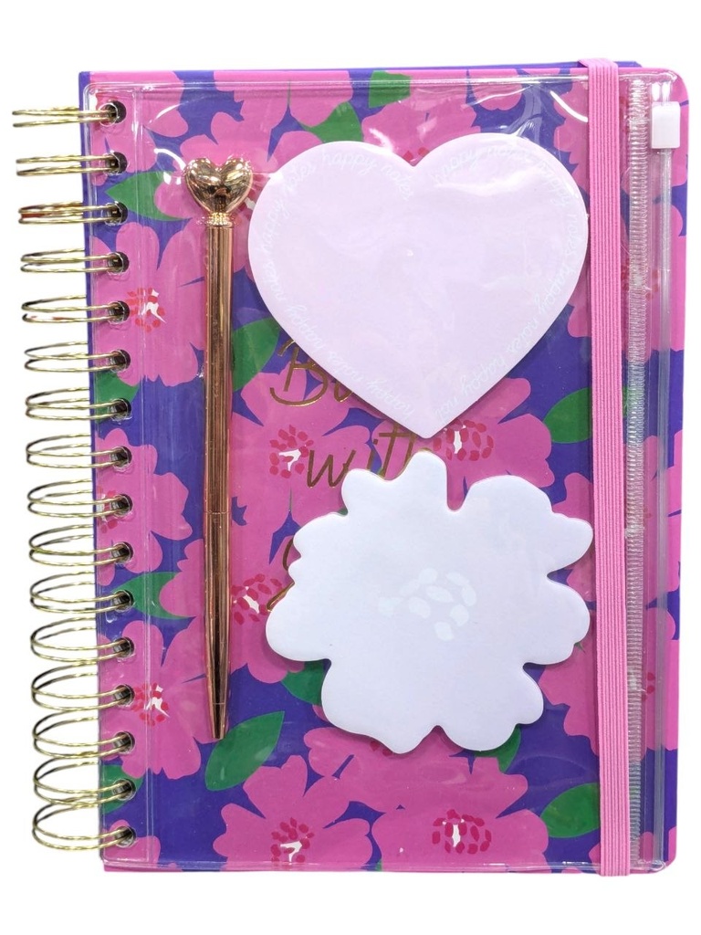 NOTEBOOK FANTAISIE AVEC STYLO ET POST IT
