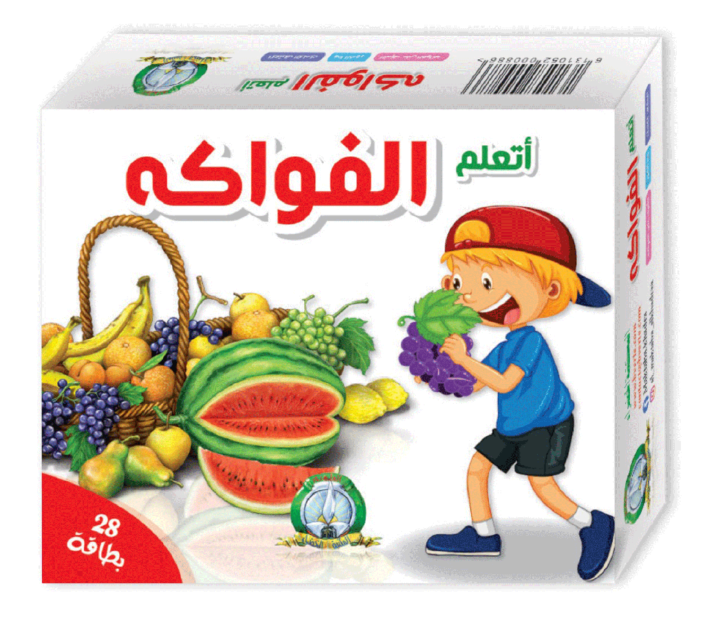 علبة بطاقات تعليمية مختلفة