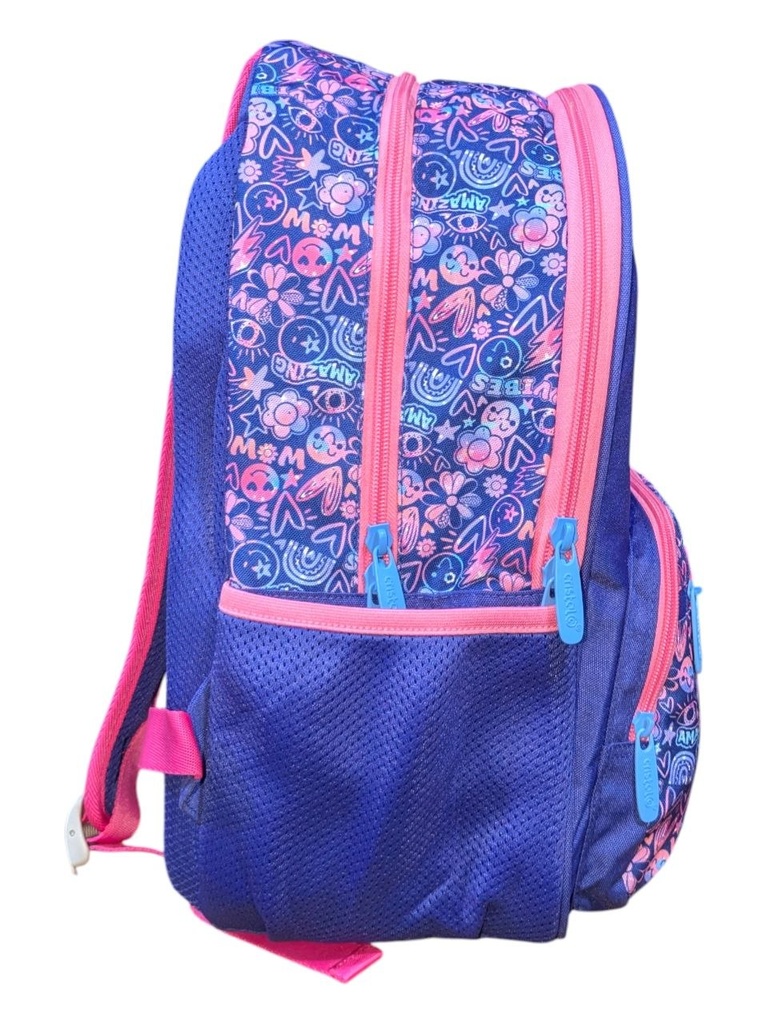 SAC A DOS  SCOLAIRE DOUBLE COMP CR-3615 CRISTAL