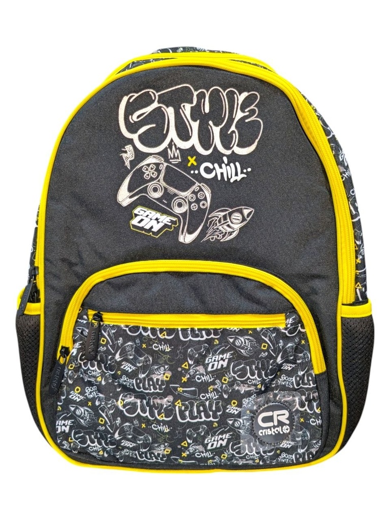 SAC A DOS  SCOLAIRE DOUBLE COMP CR-3615 CRISTAL