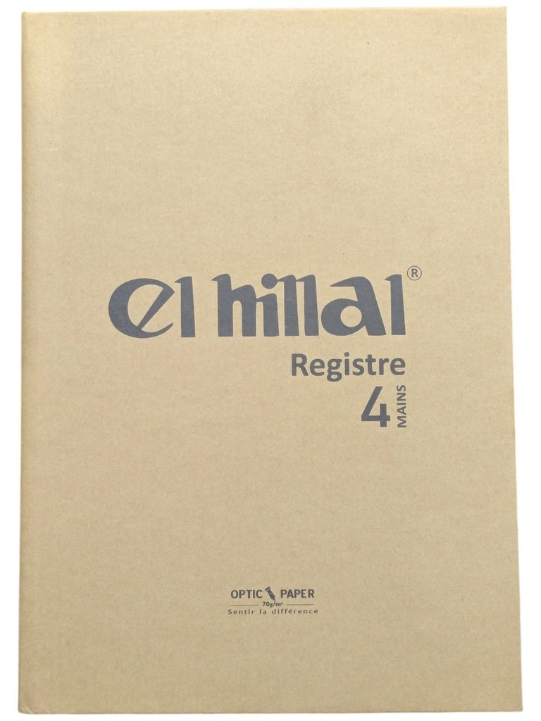 REGISTRE 4 MAIN A4 EL HILLAL PROPAPIER 