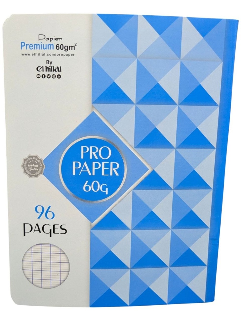 CAHIER PIQUE 96 PAGES PF 60GR PROPAPER