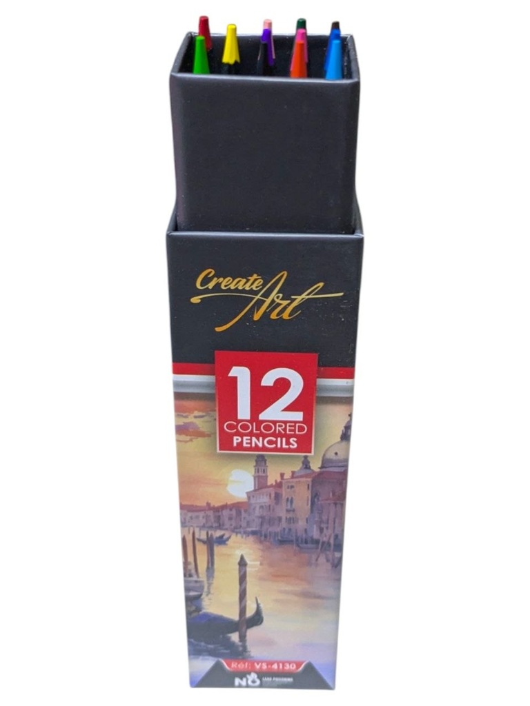 CRAYONS DE COULEURS 12 CLR CREATE ART 4130 VERTEX