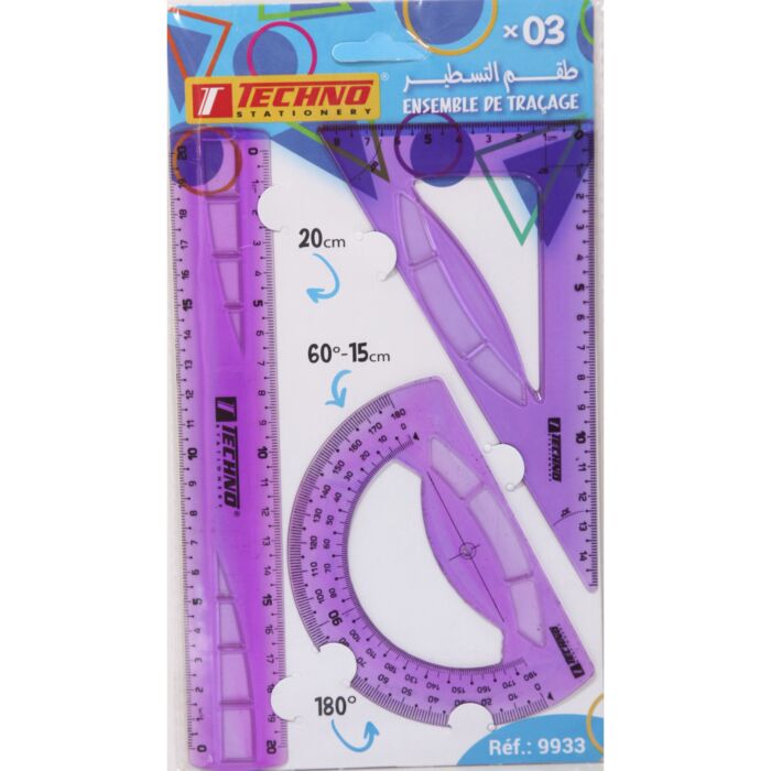 KIT DE TRACAGE 3 PCS 20 CM REF 9933 TECHNO