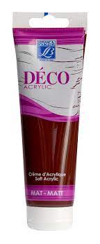 L&B DECO CREME D ACRYLIC MATE 120ML CHOCOLAT CHAUD