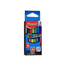 CRAYONS DE COULEURS 6 CLR PM  REF 832501 MAPED