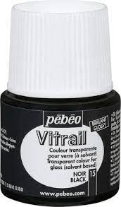 VITRAIL FLACON DE 45ML NOIR PEBEO REF 050015