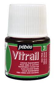 VITRAIL SOLVANT FLACON 45 ML VIEUX ROSE  REF: 050031