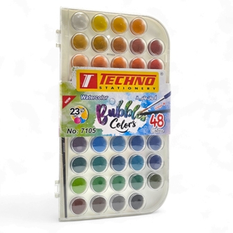 AQUARELLE 48 CLR + PINCEAU TECHNO REF 7105