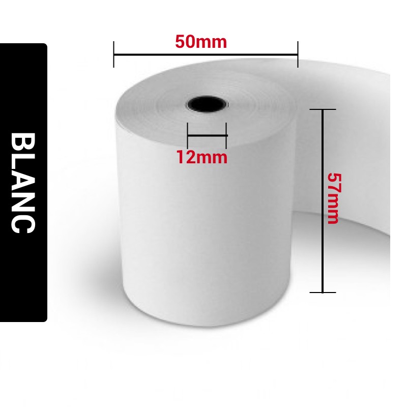 BOBINE DE PAPIER THERMIQUE 57*50