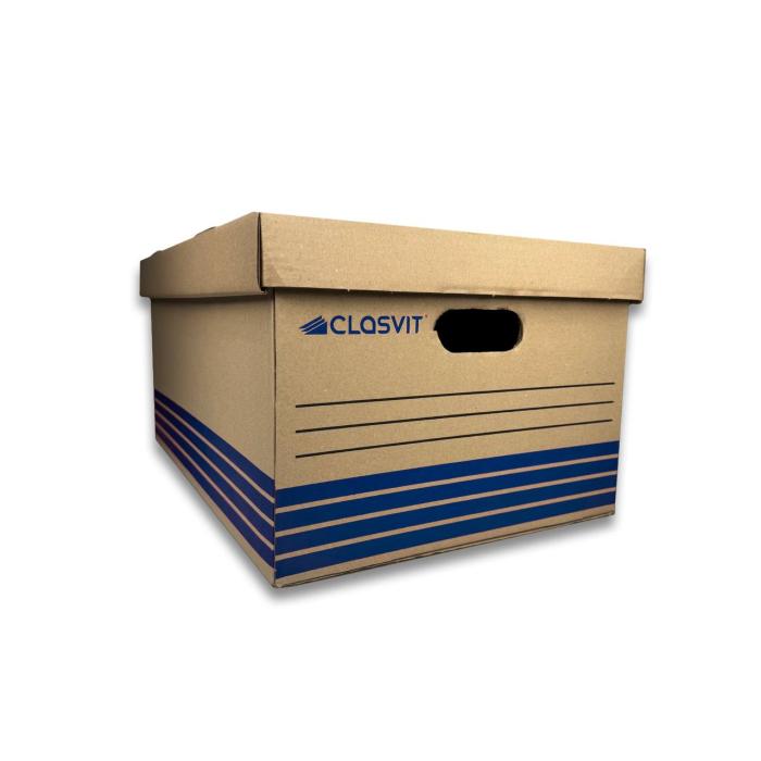 BOITE D'ARCHIV CAISSE CONTENEUR 36*55*26CM KRAFT 01405 CLASVIT