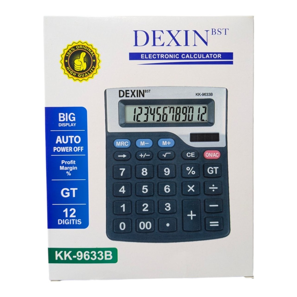 CALCULATRICE DE BUREAU 12 CHIF REF KK-9633B DEXIN 