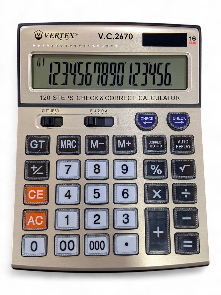 CALCULATRICE DE BUREAU 12 CHIFFRES VC2670 VERTEX