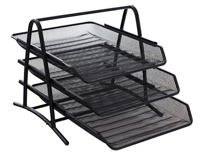 CORBEILLE A COURRIER METALIQUE 3 ETAGES REF 2002-3 MONAMIX
