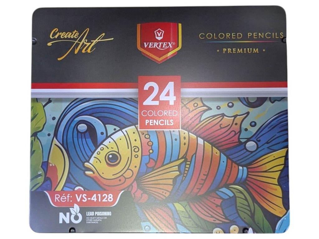 CRAYONS DE COULEURS PREMIUM 24CLR 4128 VERTEX