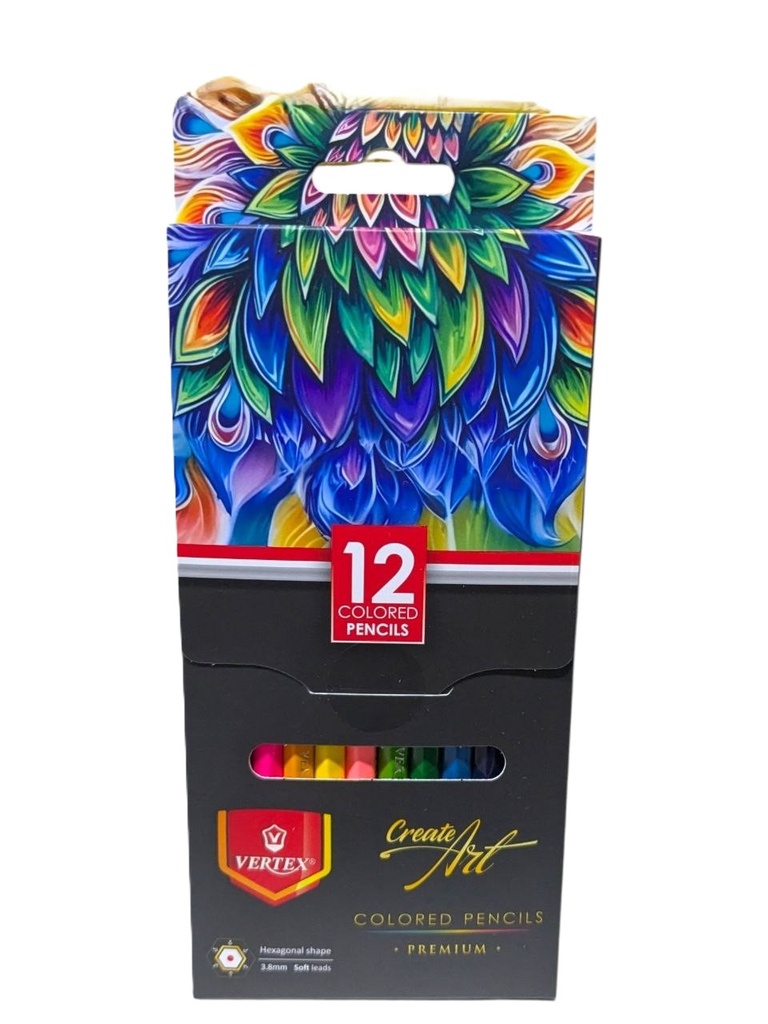 CRAYONS DE COULEURS 12CLR CREATE ART 4116 VERTEX