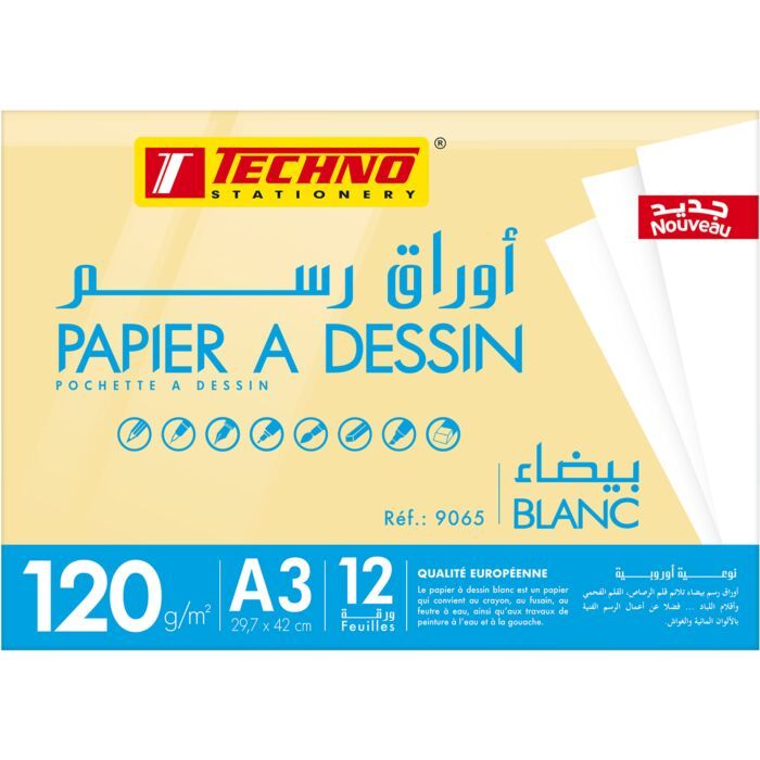 PAPIER DESSIN A3 120G TECHNO