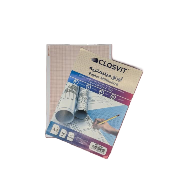 PAPIER MILLIMETRE SAC 12F 80G REF 11035 CLASVIT