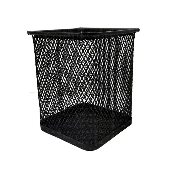 PORTE STYLO METALIQUE CARRE NOIR