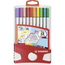 STABILO PEN 68 BRUSH POCHETTE DE 20 CLR