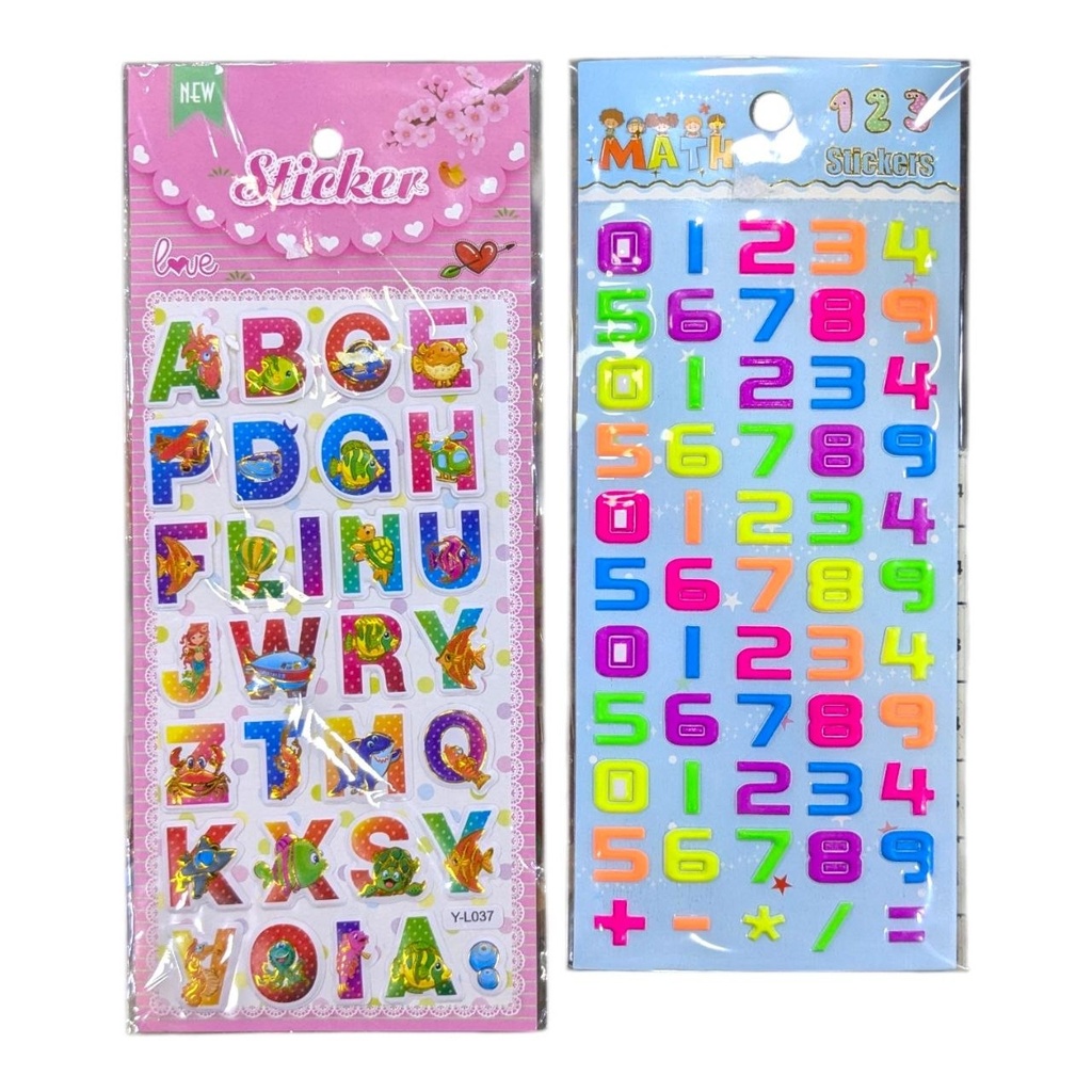 STICKER ALPHABET ET NUMERO