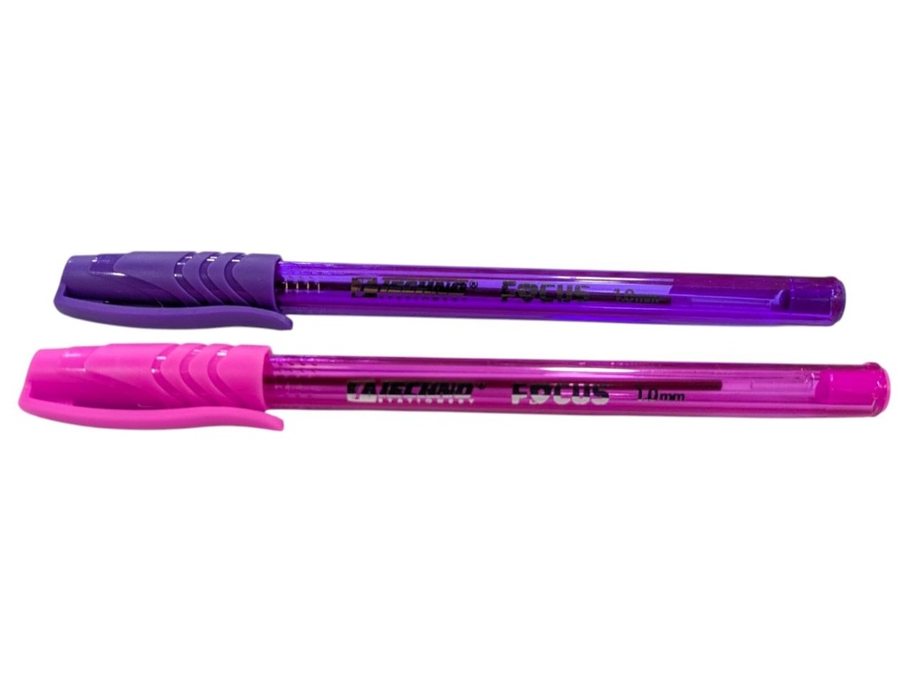 STYLO A BILLE FOCUS 1.MM ROSE / VIOLET TECHNO