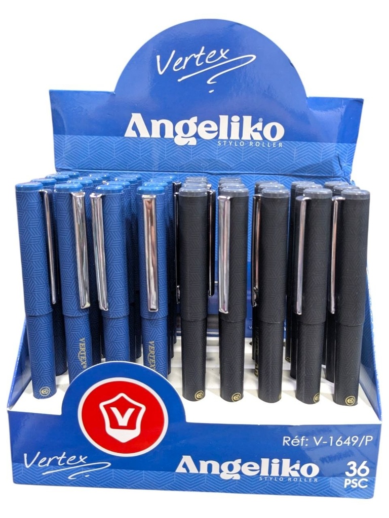 STYLO ROLLER BLEU - NOIR 1649 VERTEX