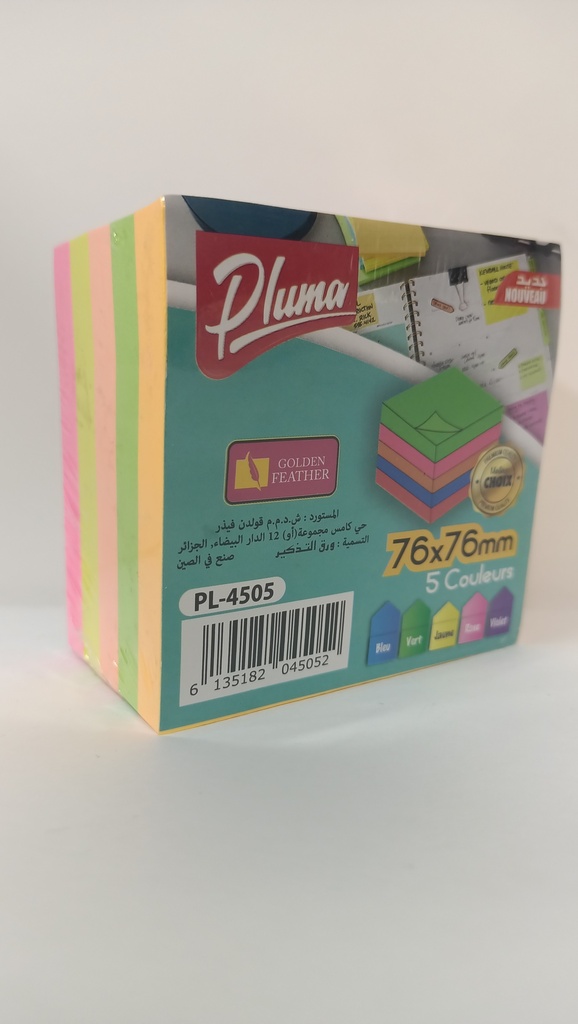 POST IT BLOC 76X76 REF 4505 PLUMA