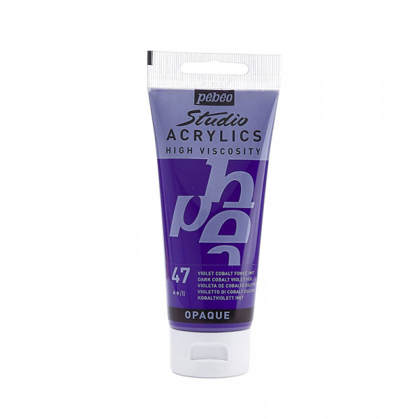 ACRYLIC STUDIO TUB 100ML VIOLET COBALT FONCE