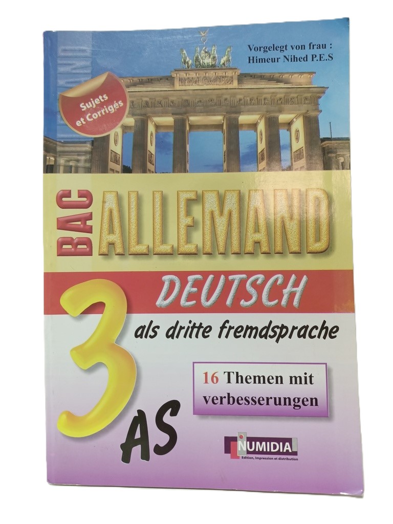 ALLEMAND DEUTSCH 3AS NUMIDIA