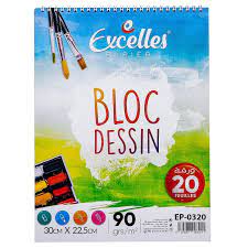 BLOC DESSIN A5 20 F 90G REF EP0435