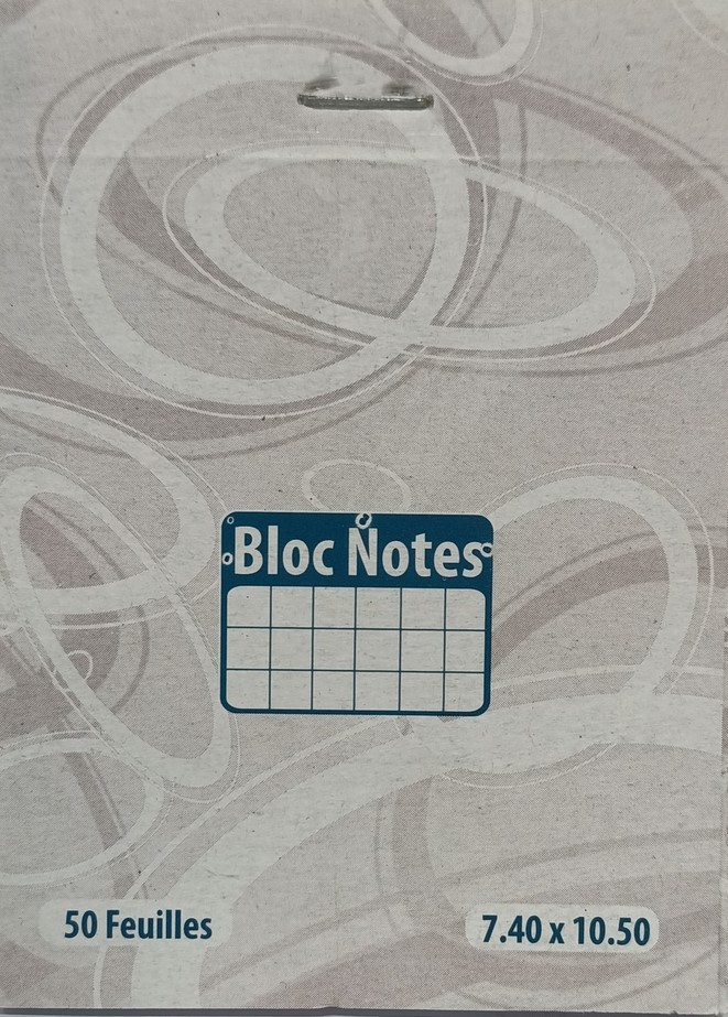 BLOC NOTE 50 FEUILLES A7 REF 157105