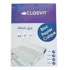 BLOC PAPIER CALQUE 50G 50F MEGA