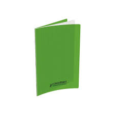 CAHIER 96 PAGES PIQUE A4 PP VERT CONQUERANT