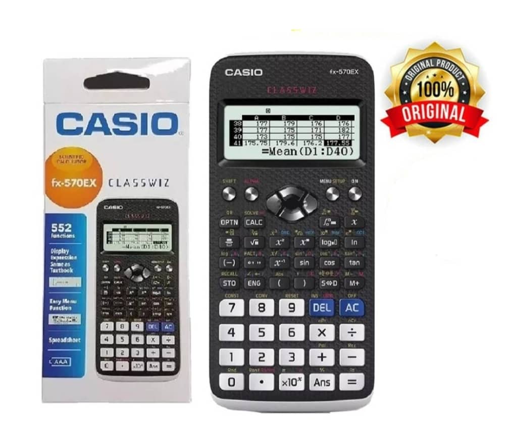 CALCULATRICE CASIO ORIGNAL FX-570EX 552 FUNCTIONS