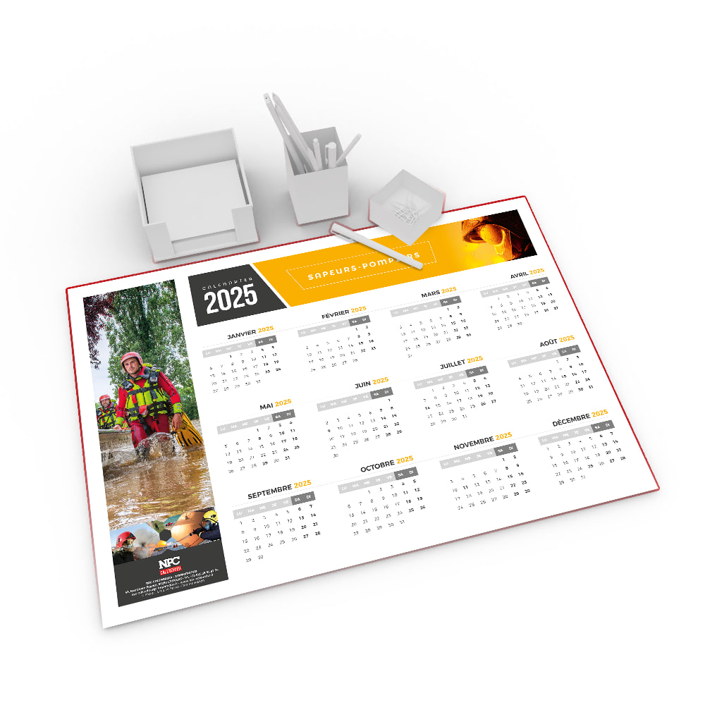 CALENDERIE SOUS MAINS DE BUREAU 2026