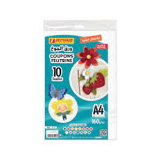 COUPONS FEUTRINE SOUPLE A4 160G/M2 ROUGE