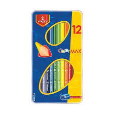 CRAYONS DE COULEURS 12 CLR BOITE EN METAL REF 0413 VERTEX